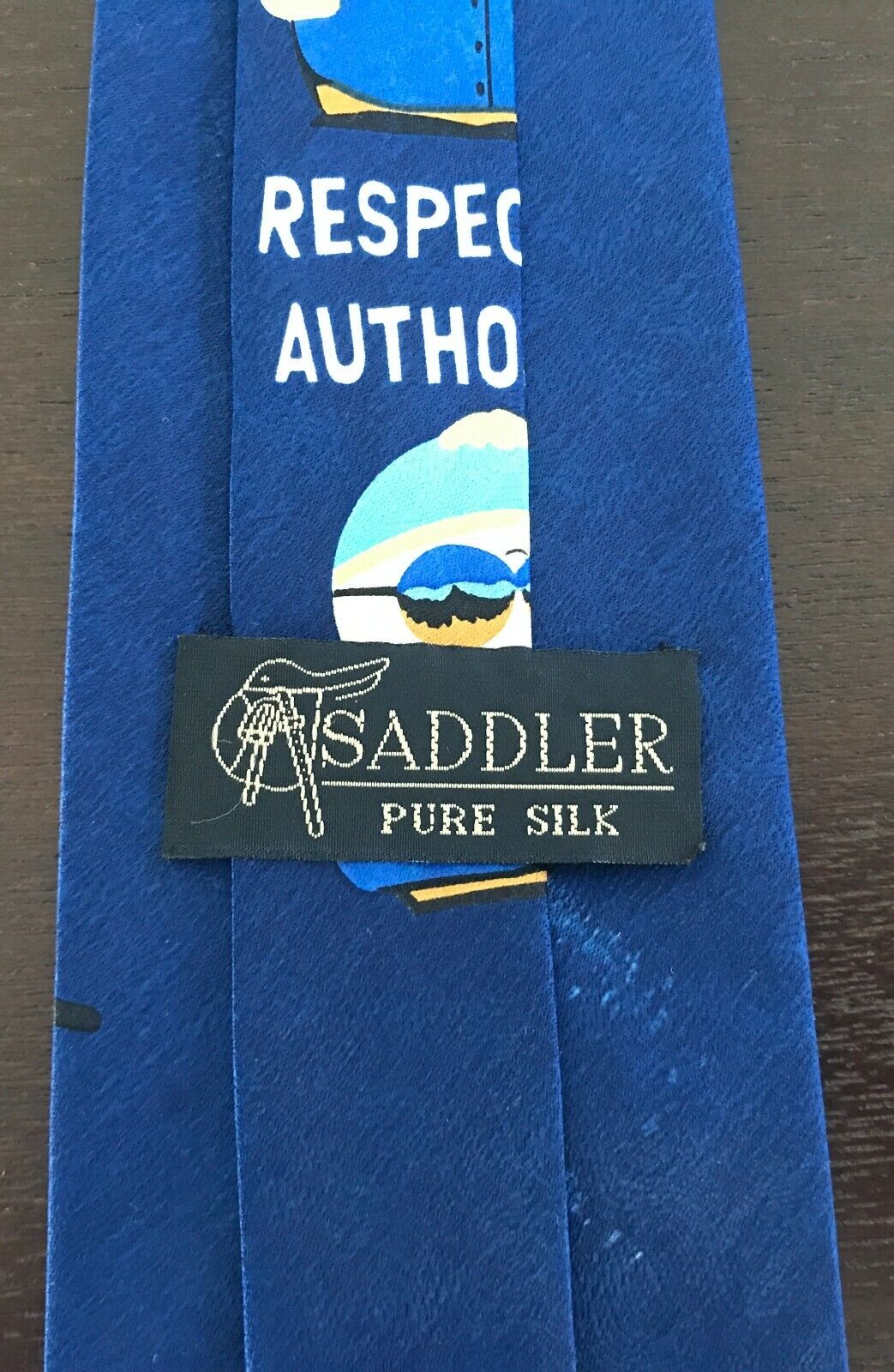 Mens Silk Tie SADDLER South Park Cartman Respect My Authority Novelty TV NeckTie