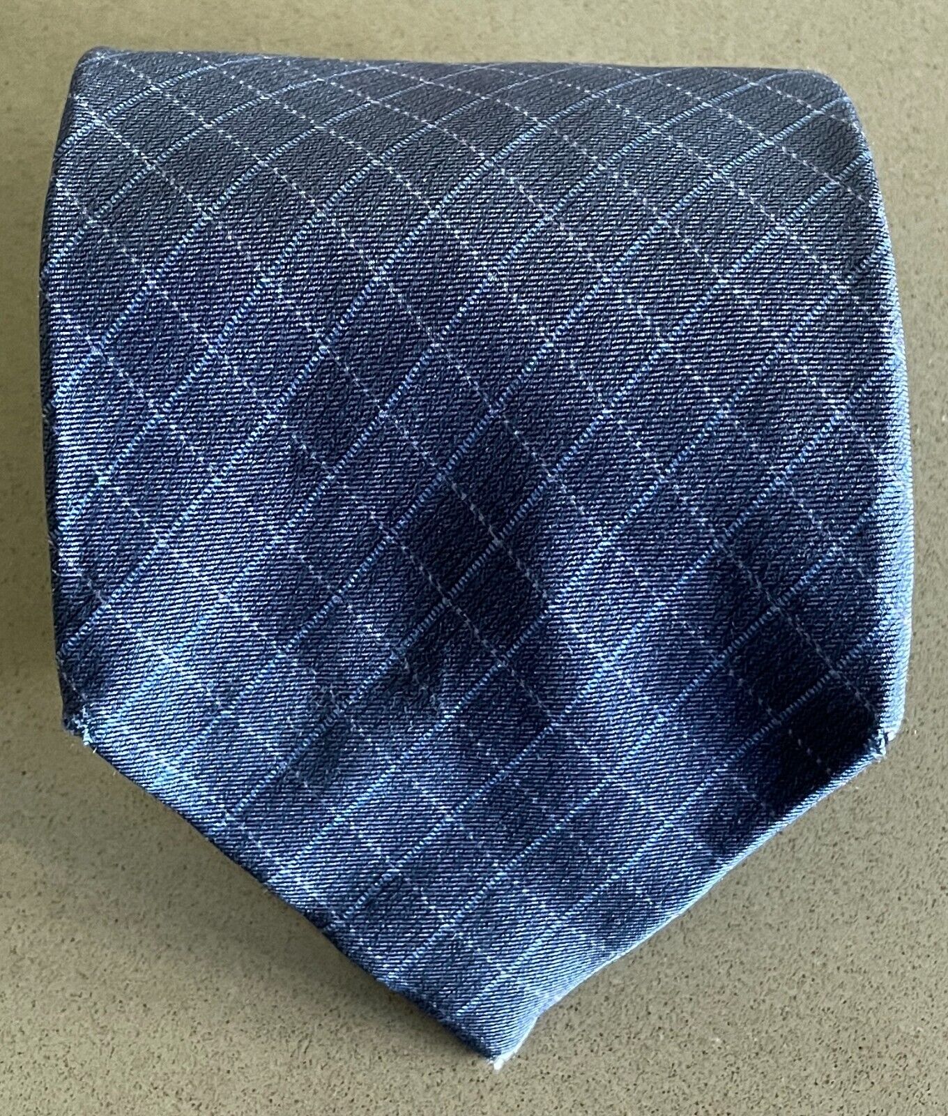 Mens Silk Tie TRENT NATHAN Navy Base Blue & Pink Diamond Print NeckTie