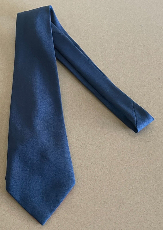 Mens LIDO NeckTie Blue Polyester Crease Resistant Vintage Neck Tie