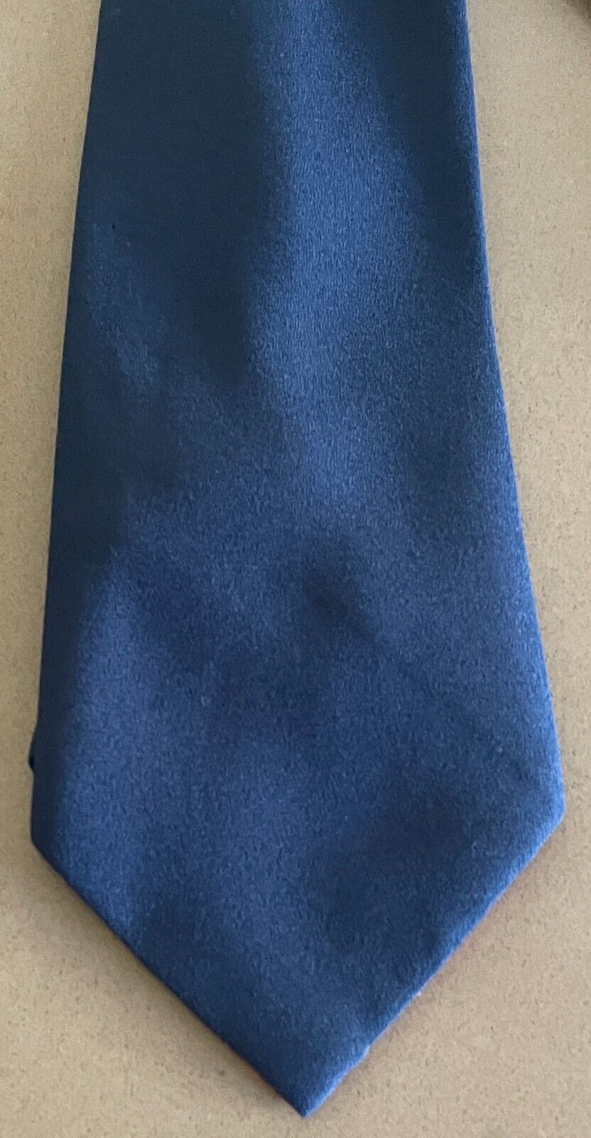 Mens LIDO NeckTie Blue Polyester Crease Resistant Vintage Neck Tie