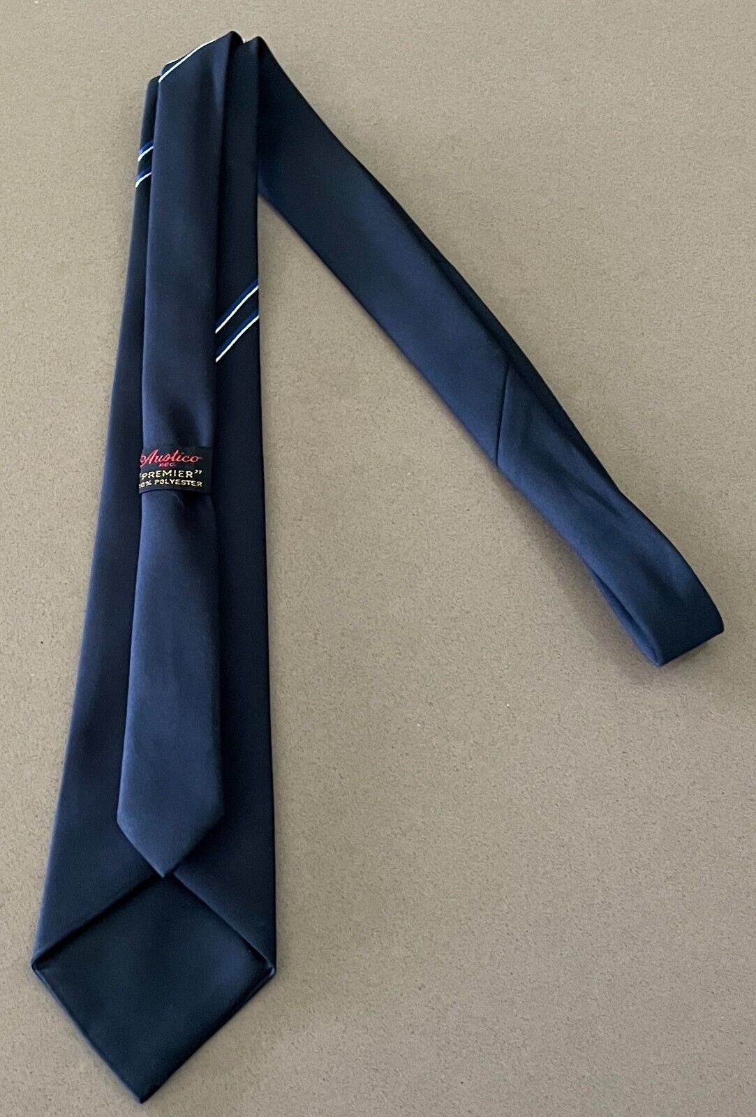 AUSTICO Australia Necktie Junior Chamber International Navy Blue Thin Logo Tie