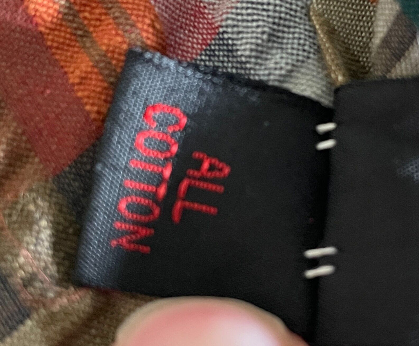 Mens Vintage NeckTie GRAND PRIX Multicolour Plaid Check Seersucker Cotton Tie