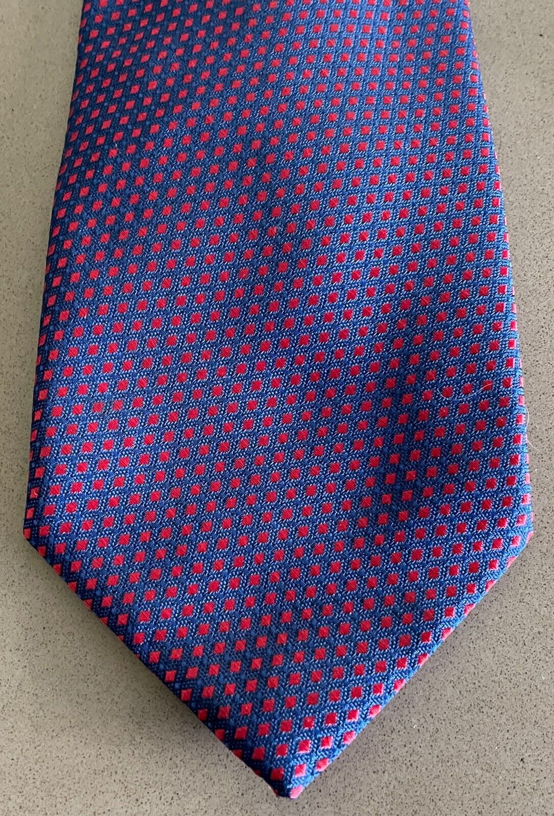 Mens NeckTie HAVANA (Tie Rack) Red and Blue Print Made In Italy Neck Tie