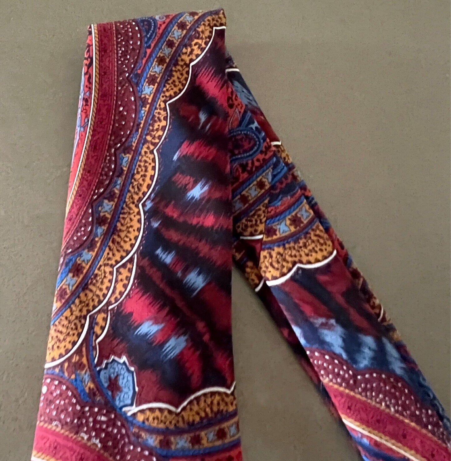 Mens Necktie LORENZO MEDICI Multicolour Paisley Print Polyester Neck Tie