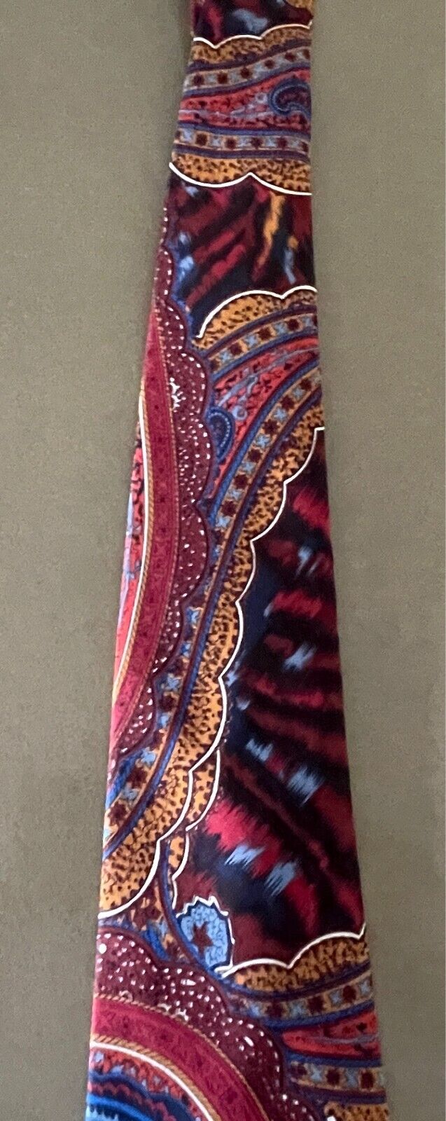 Mens Necktie LORENZO MEDICI Multicolour Paisley Print Polyester Neck Tie
