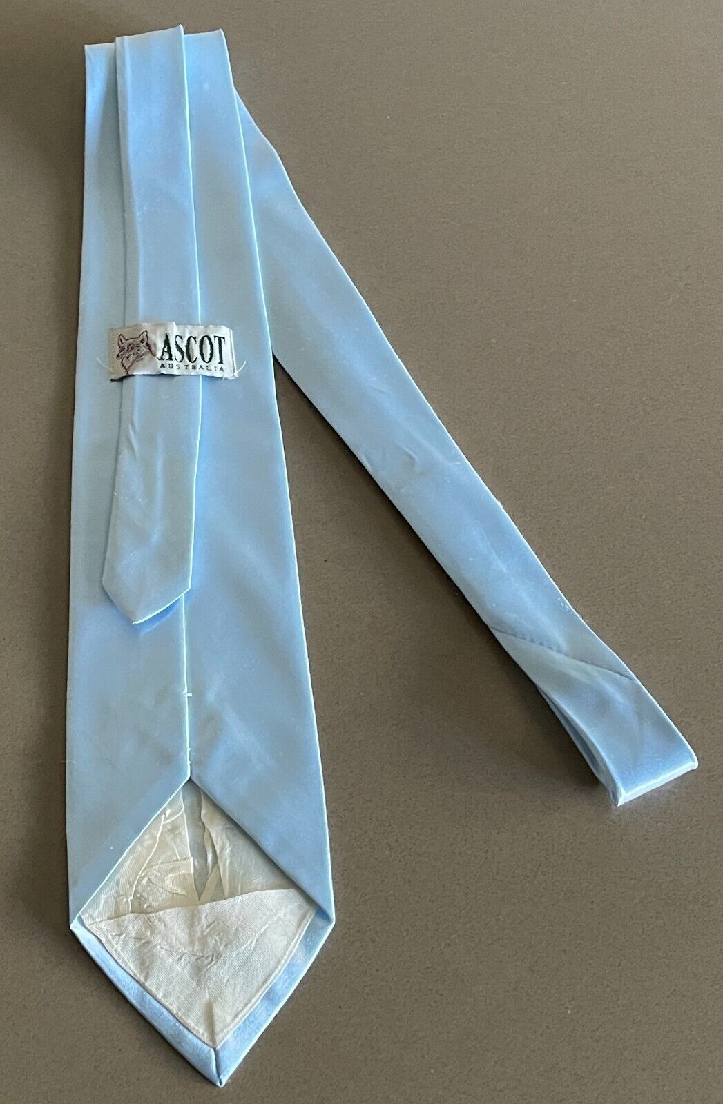 Mens NeckTie ASCOT AUSTRALIA Pale Blue Vintage Neck Tie