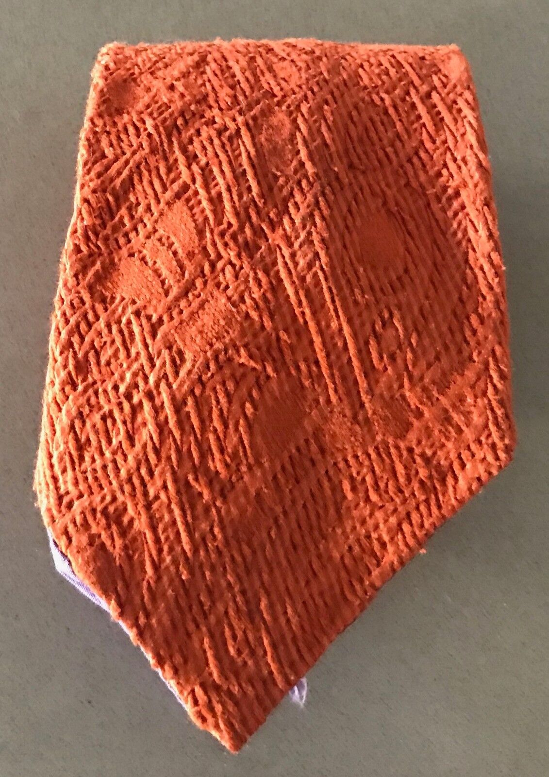 Mens Neck Tie SHIRTMATES Vintage 1960's 1970's Orange Textured Fabric NeckTie