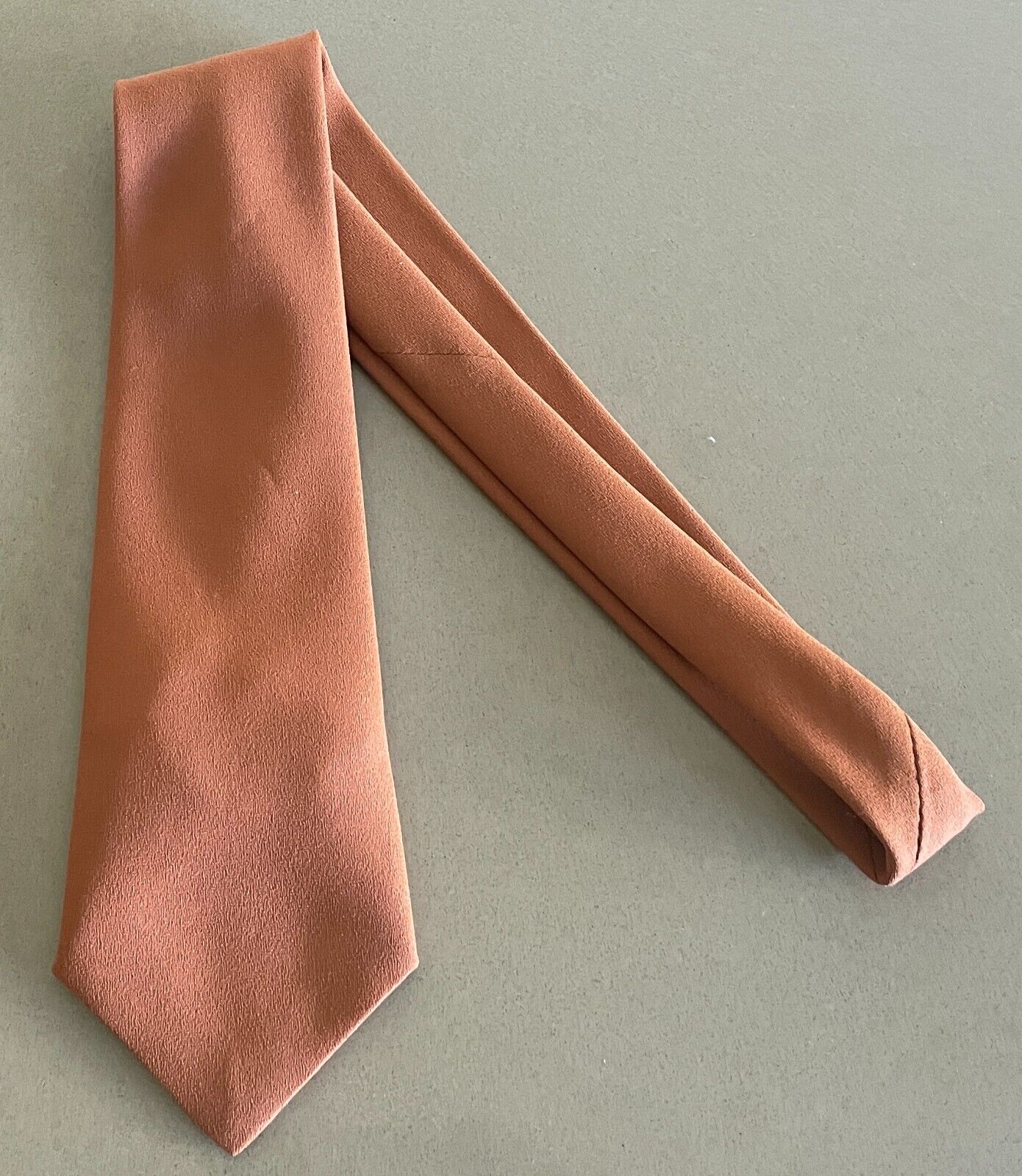 Mens Vintage NeckTie EMBASSY Tan Brown Polyester Neck Tie