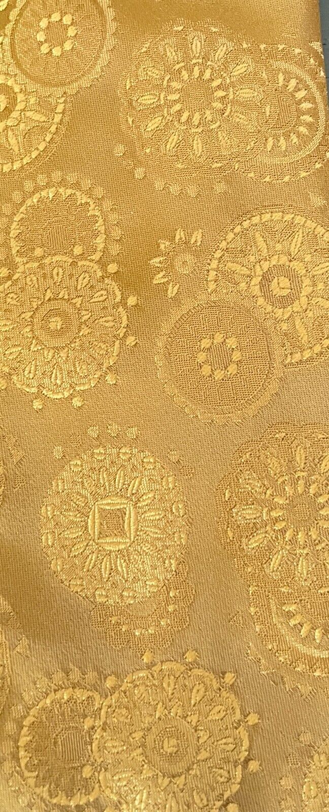 Vintage Mens Neck Tie ALSE Necktie 1960s 1970s Gold Jacquard Styled in Spain