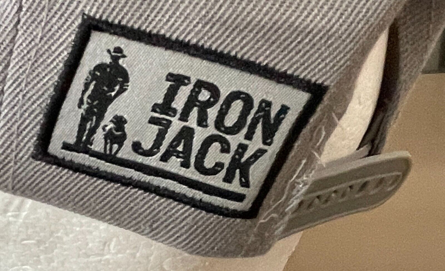 IRON JACK Beer Brewery Pale Grey Logo Baseball Cap Hat Snapback Adjustable