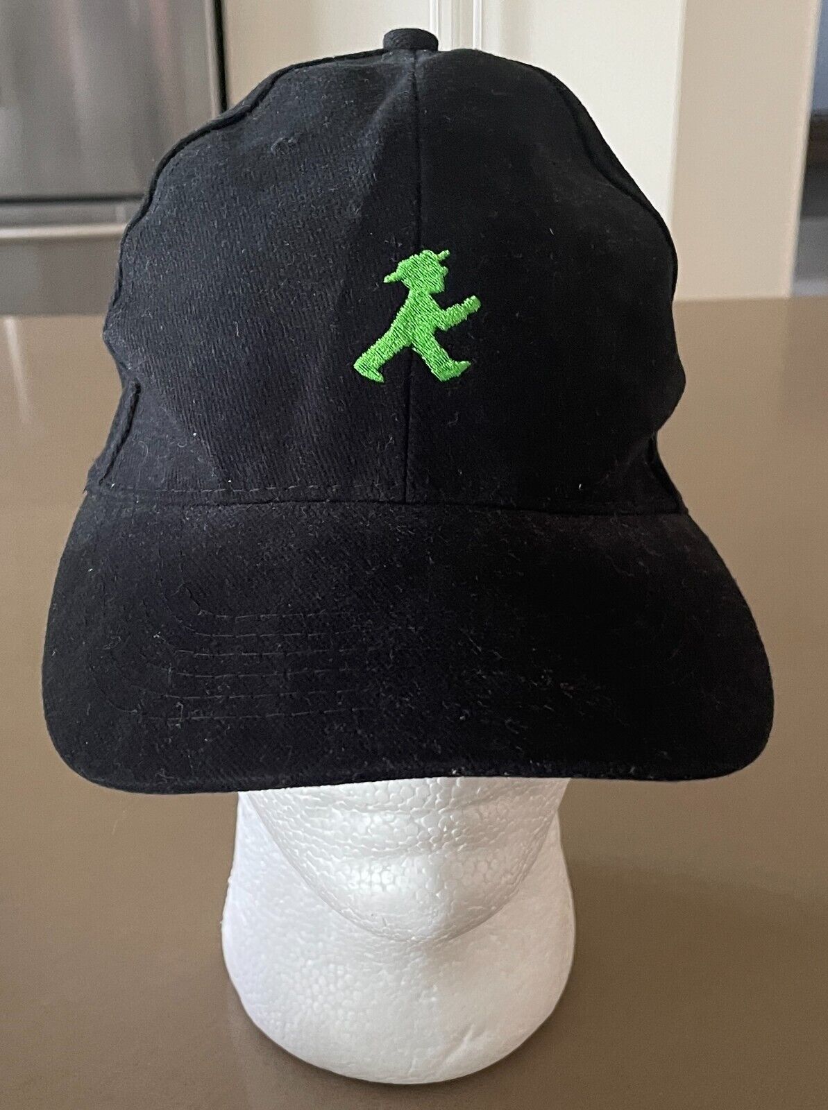 AMPELMANN BERLIN Black Kommandant Strap Back Cap Green Embroidered  Unisex Hat