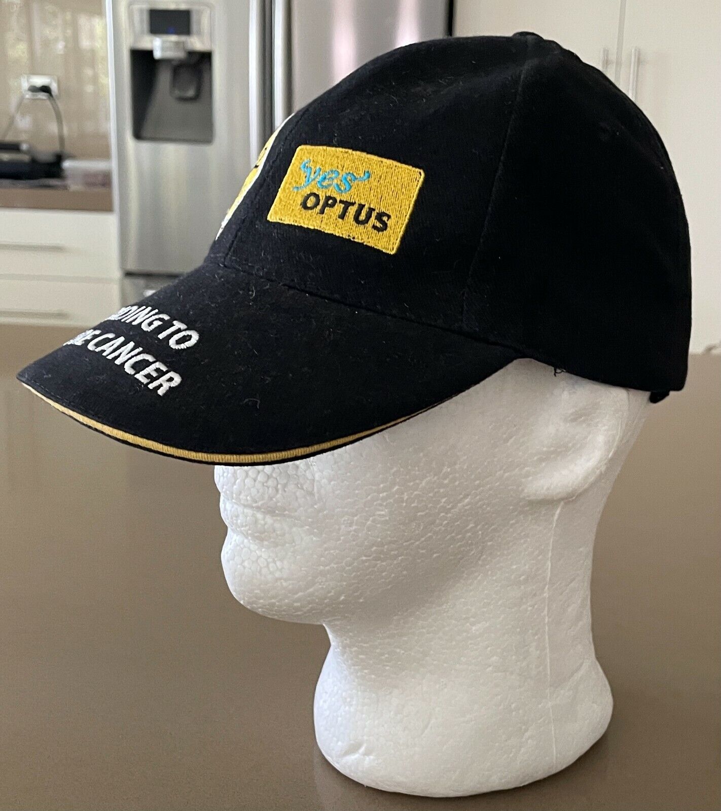 " Tour de Cure Riding to Cure Cancer " Baseball Cap Black Adjust Hook Loop Hat