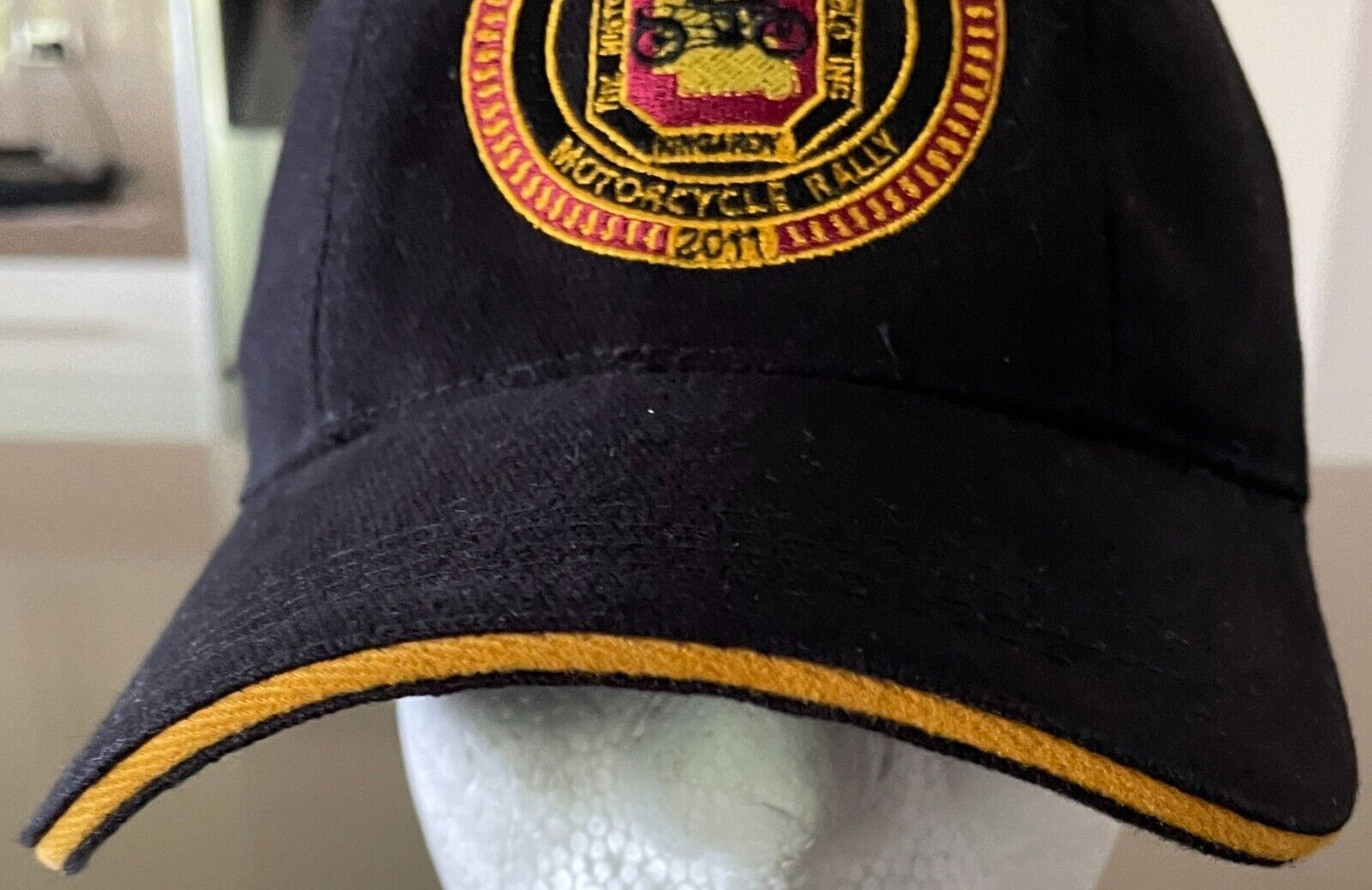 "8th National Veteran Motorcycle Rally 2011" Black Cap OSFA Embroidered Logo