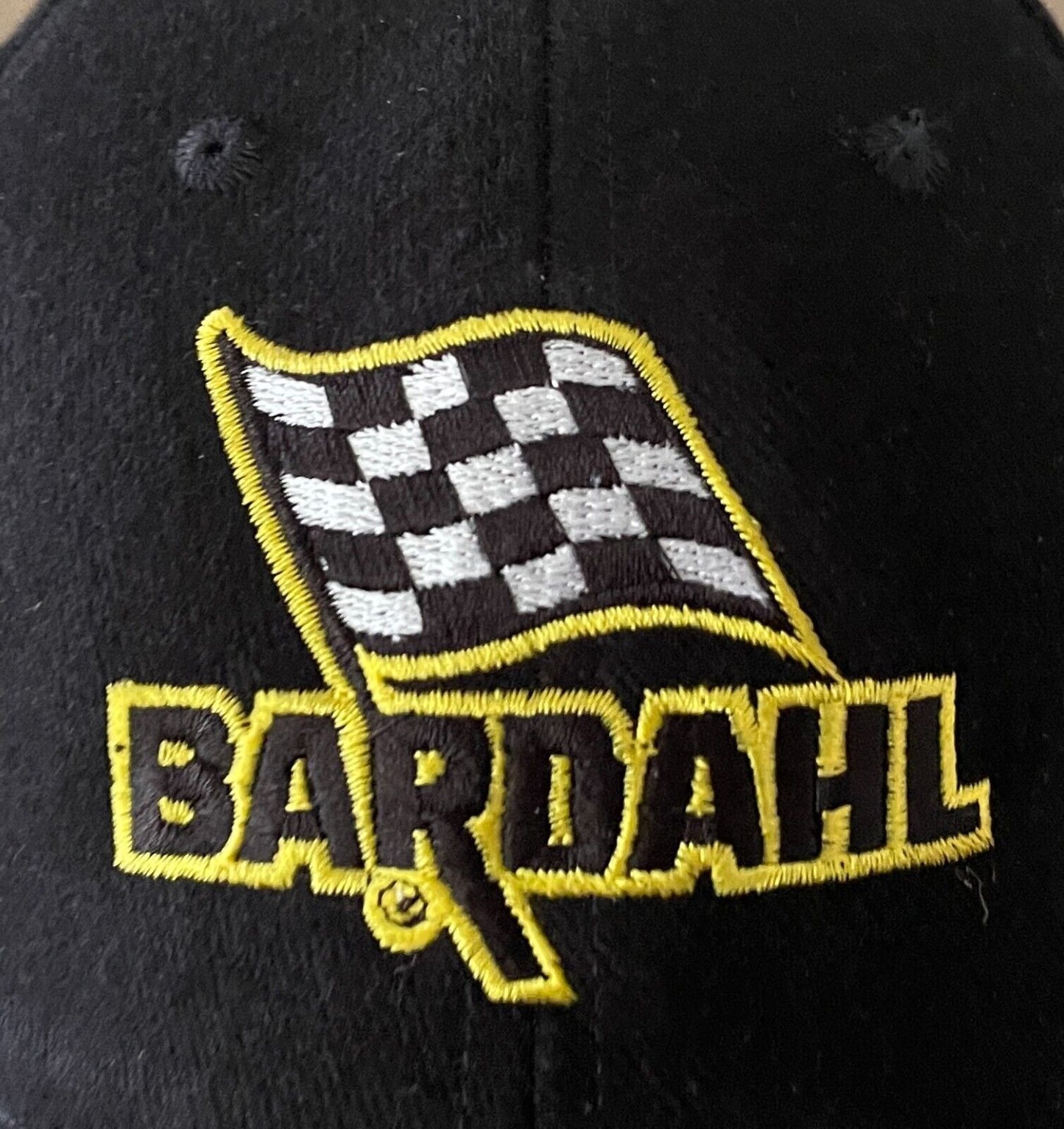 BARDAHL Black 6 Panel Cap Hat Adjustable Embroidered Logo One Size Cotton
