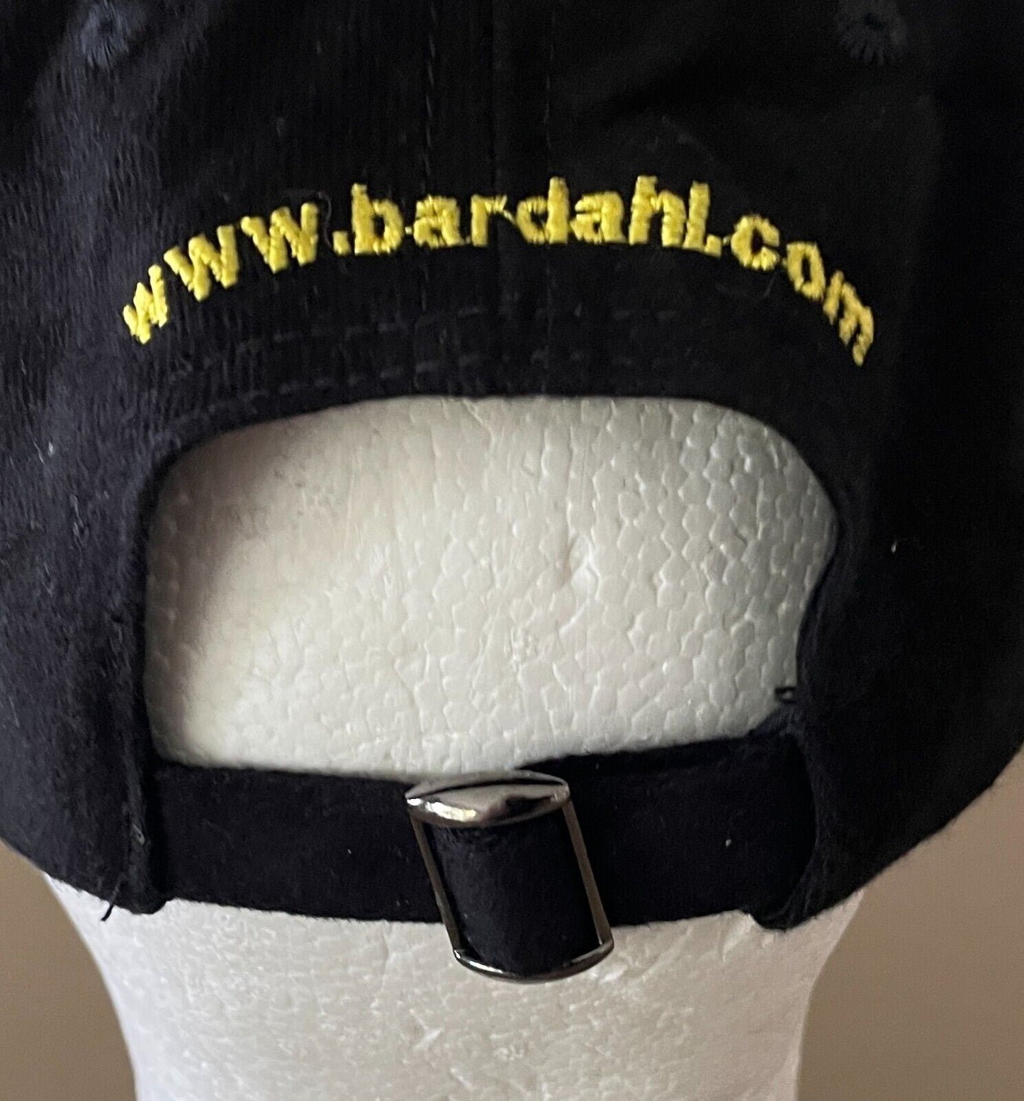 BARDAHL Black 6 Panel Cap Hat Adjustable Embroidered Logo One Size Cotton