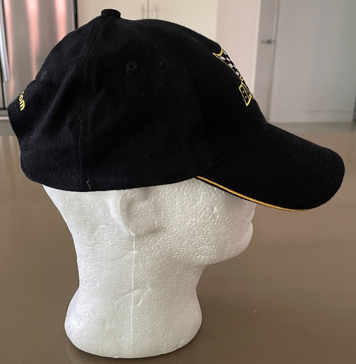 BARDAHL Black 6 Panel Cap Hat Adjustable Embroidered Logo One Size Cotton