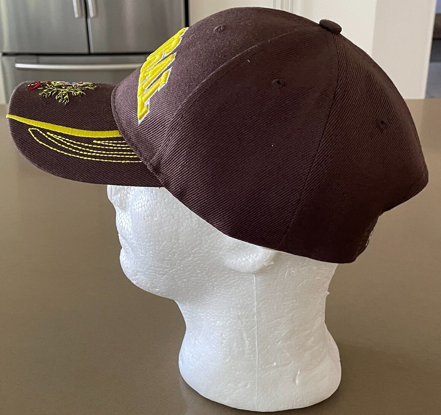 Unisex Brown & Yellow Trim Portugal & Flag Cap Size One Size