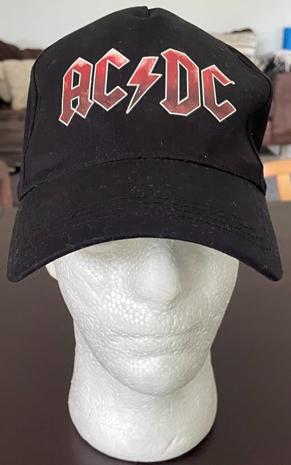 BENSONS AC/DC Black Cap Adjustable Unisex Size One Size Curved Bill