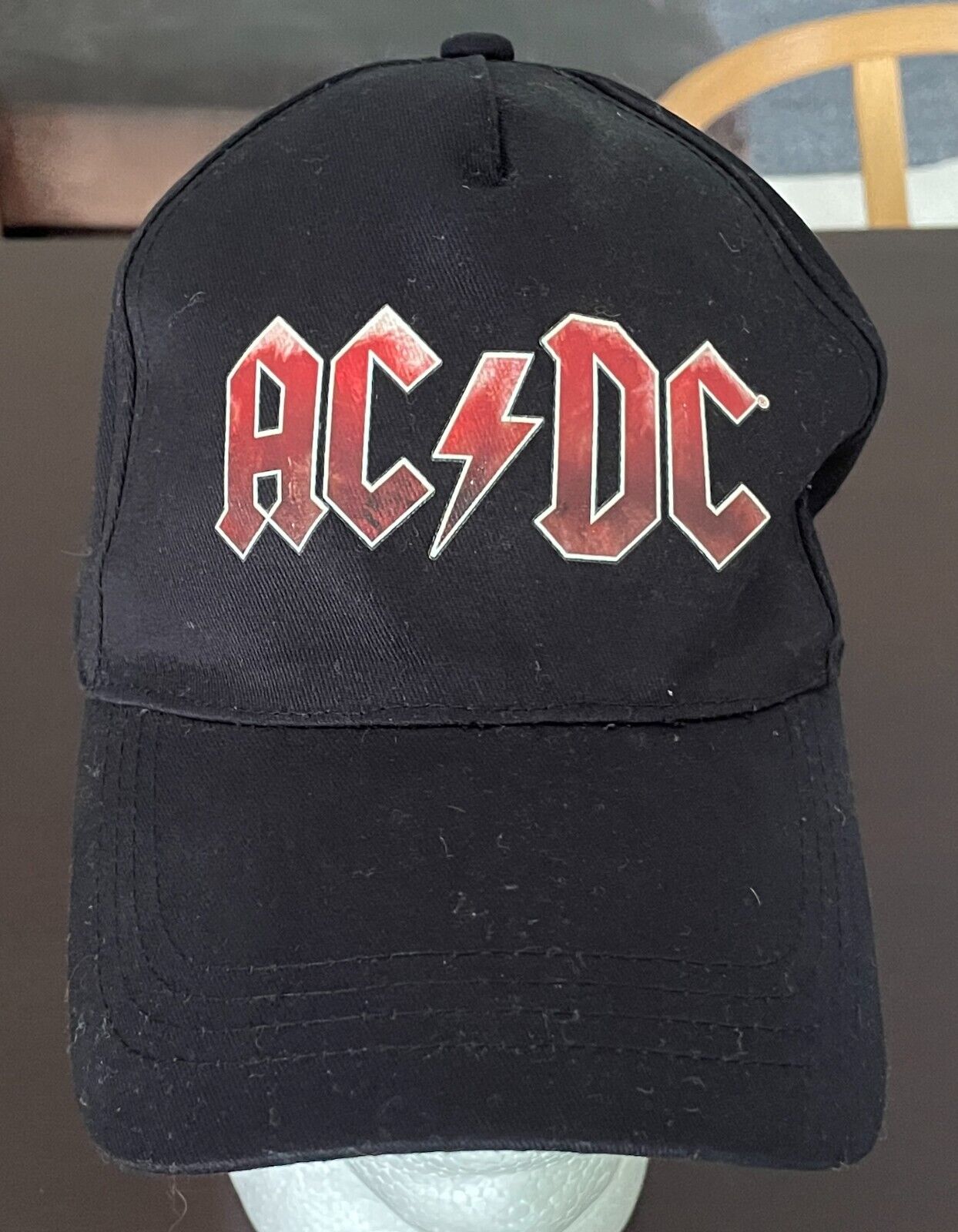 BENSONS AC/DC Black Cap Adjustable Unisex Size One Size Curved Bill