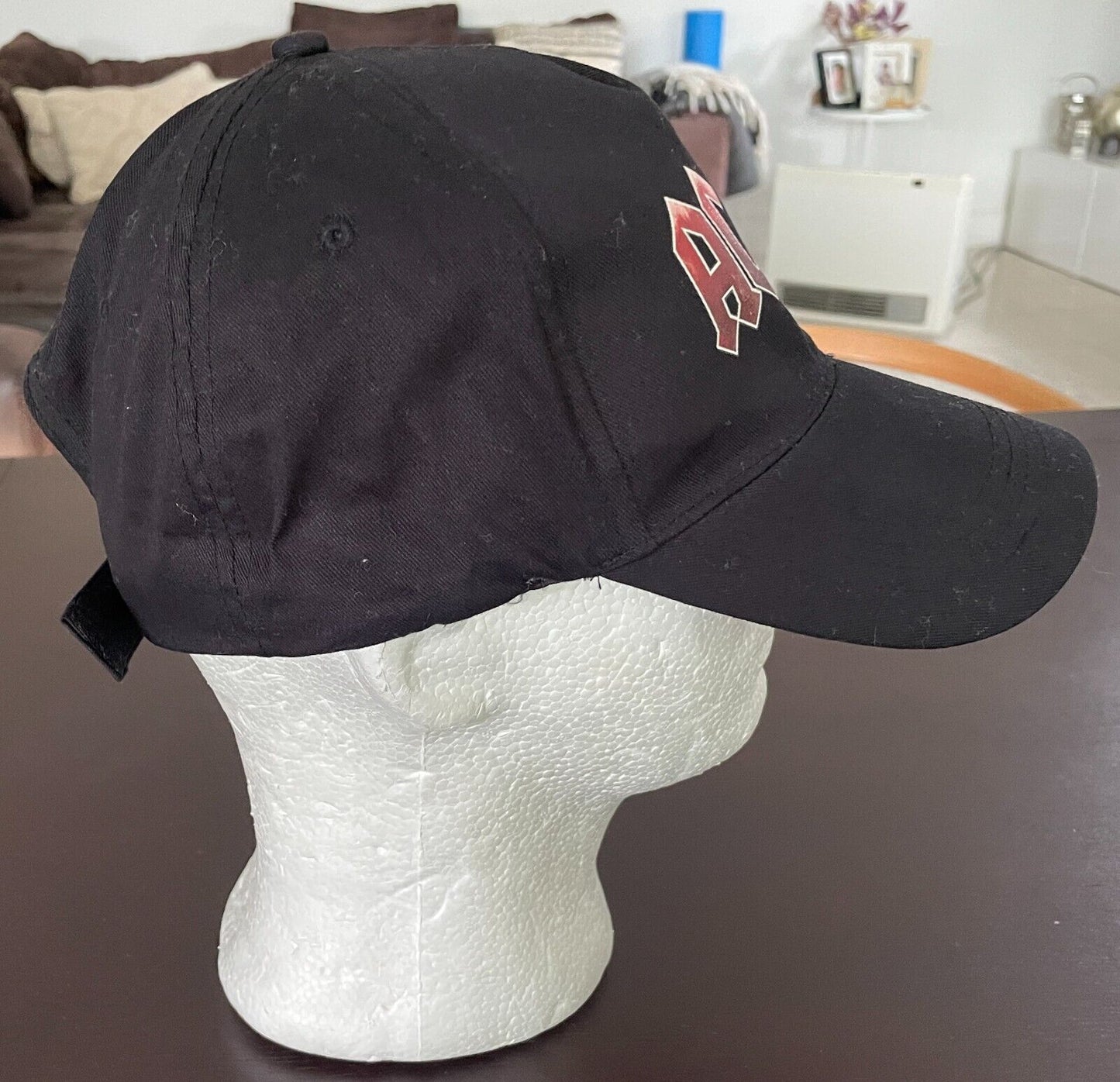 BENSONS AC/DC Black Cap Adjustable Unisex Size One Size Curved Bill