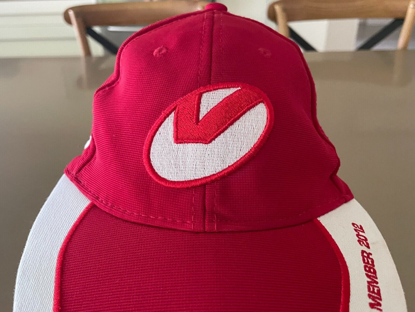 ST GEORGE ILLAWARRA DRAGONS Fan Cap Red V Member 2012 Red White Adjustable OSFM