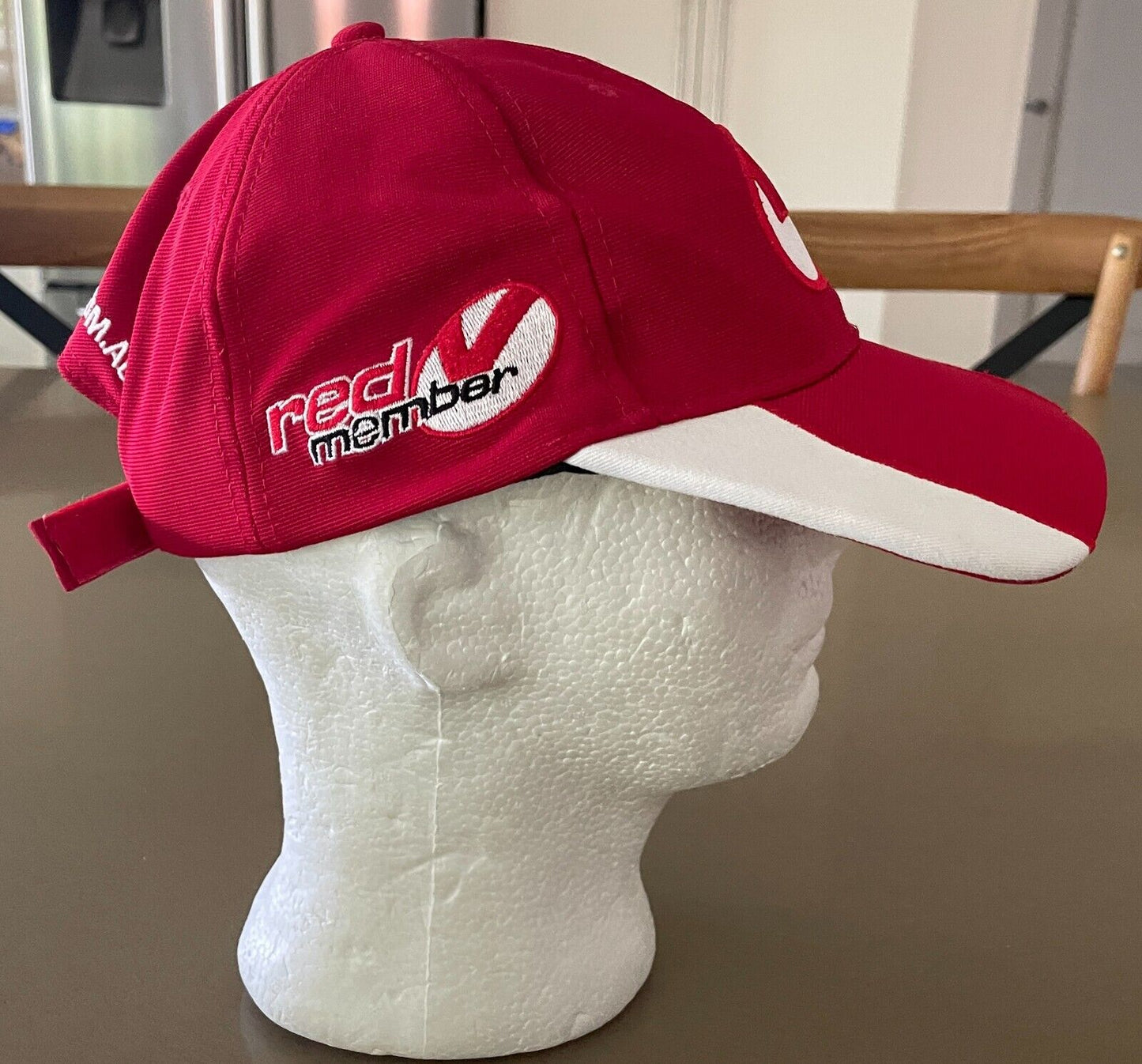 ST GEORGE ILLAWARRA DRAGONS Fan Cap Red V Member 2012 Red White Adjustable OSFM