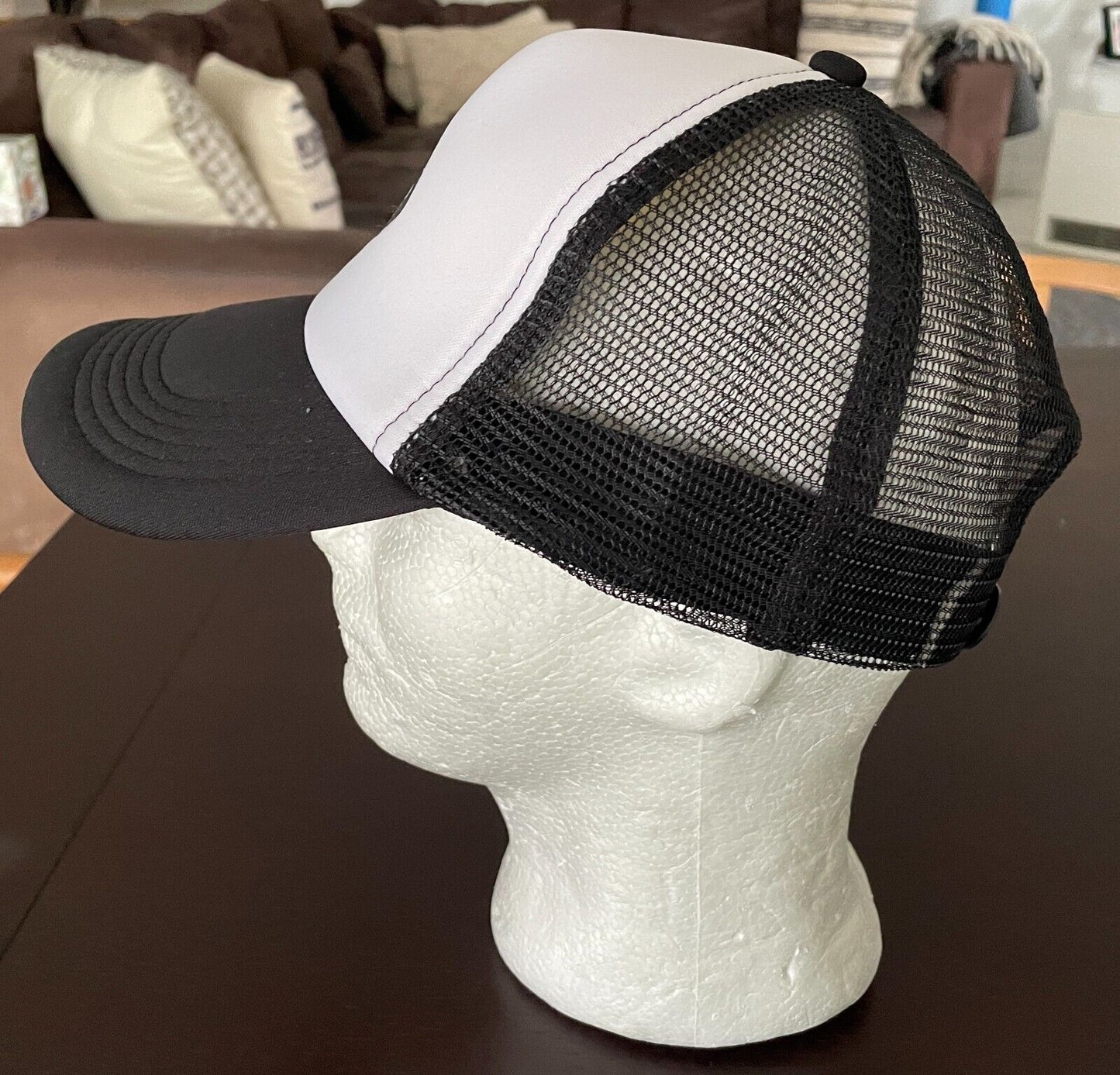 Cap Hat YENDA BREWING CO Black & White Adjustable Snapback Mesh Logo Patch