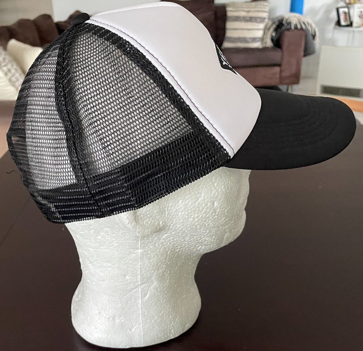 Cap Hat YENDA BREWING CO Black & White Adjustable Snapback Mesh Logo Patch