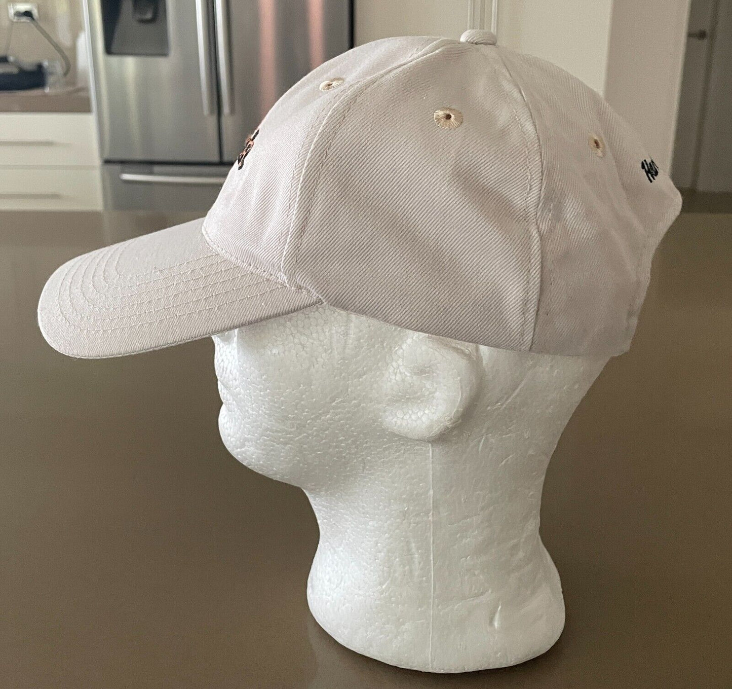HARD ROCK CAFE BANGKOK Baseball Cap Beige Adjustable One Size Plastic Clip Hat