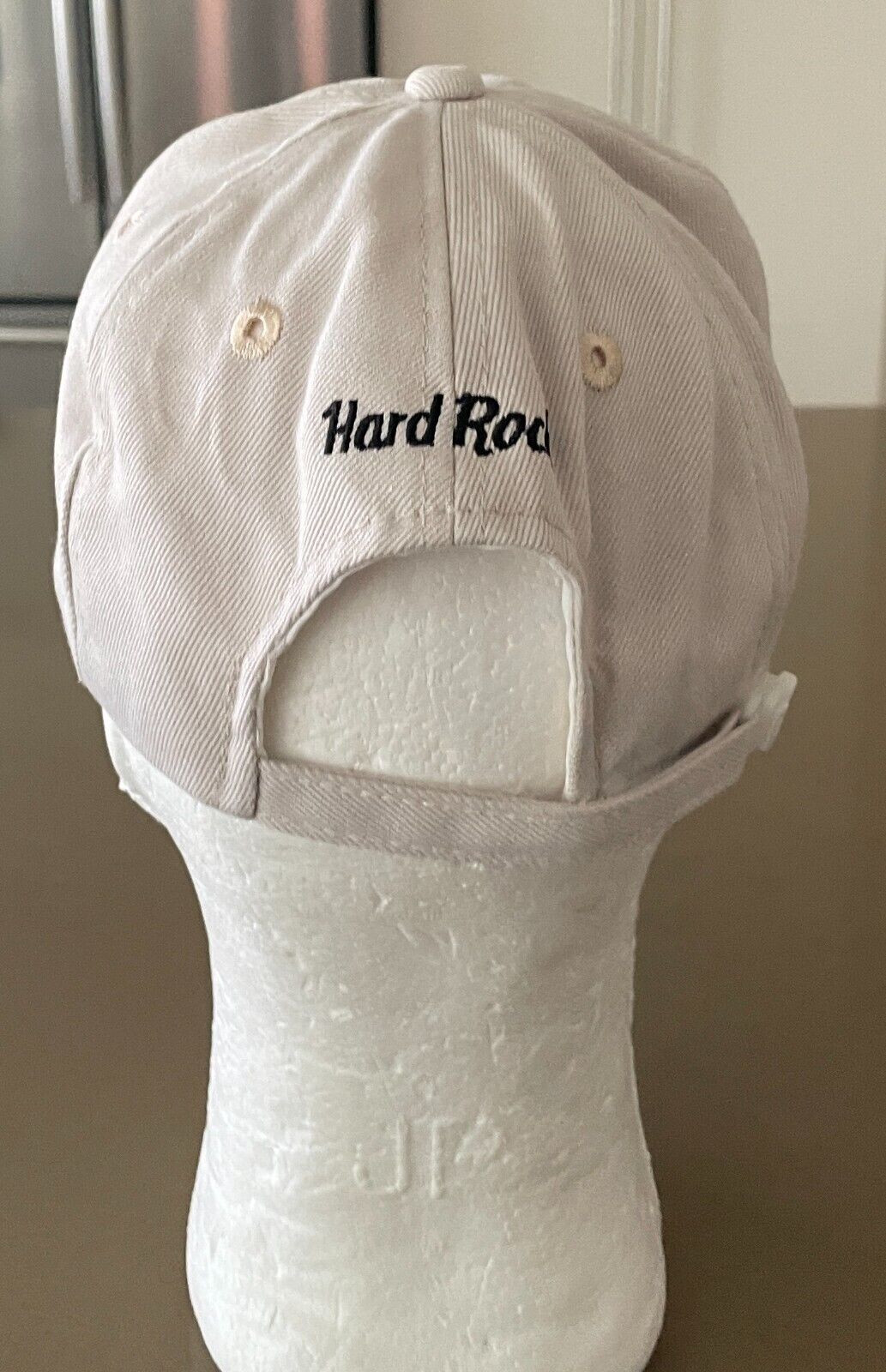 HARD ROCK CAFE BANGKOK Baseball Cap Beige Adjustable One Size Plastic Clip Hat