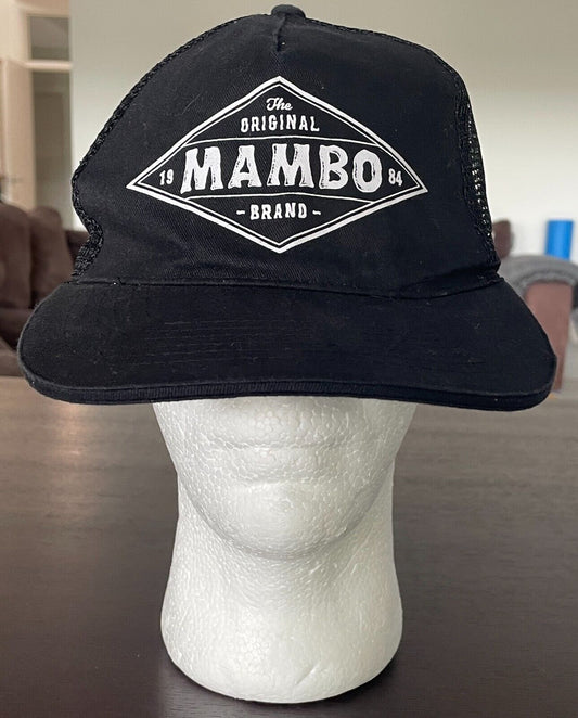 MAMBO Cap Hat "The Original 1984 Mambo Brand" Black Unisex  6 Panel Mesh