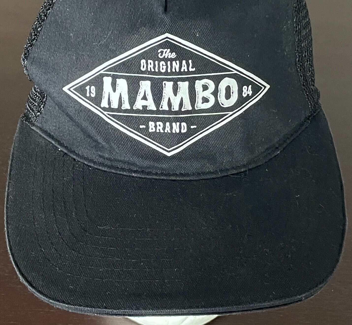 MAMBO Cap Hat "The Original 1984 Mambo Brand" Black Unisex  6 Panel Mesh