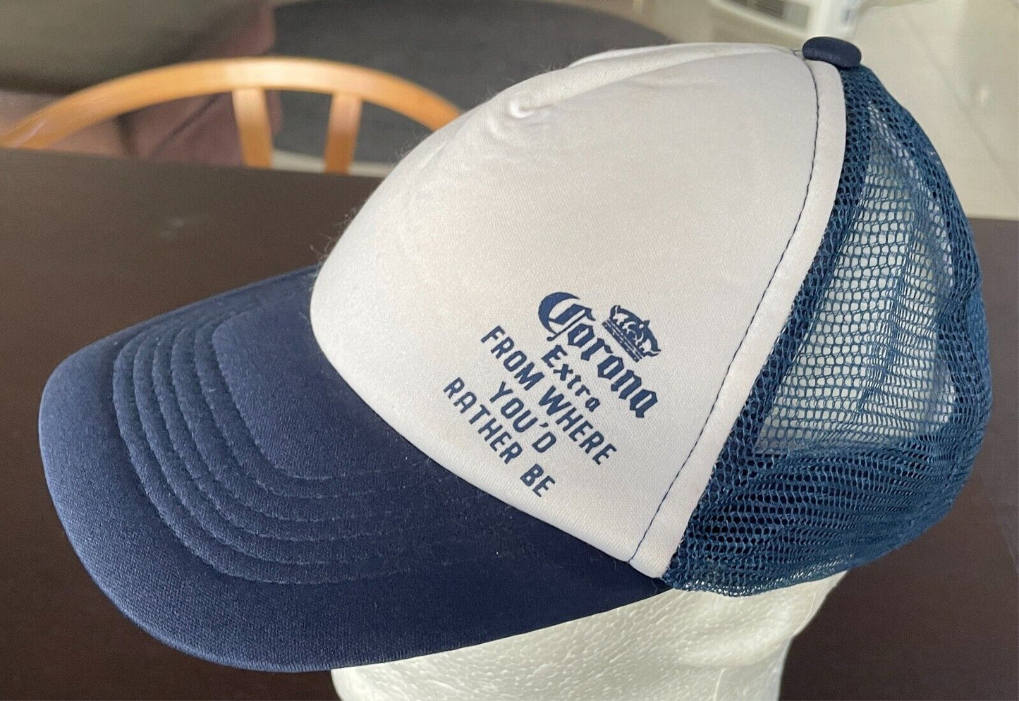 Cap Hat CORONA EXTRA Snapback Adjustable OSFA Mesh Back Blue White Beer