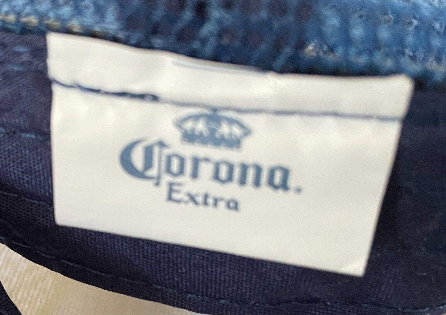 Cap Hat CORONA EXTRA Snapback Adjustable OSFA Mesh Back Blue White Beer
