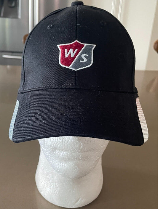WILSON STAFF Black 6 Panel Cap Hat Logo's Adjustable 6 Panel Style Unisex OSFA