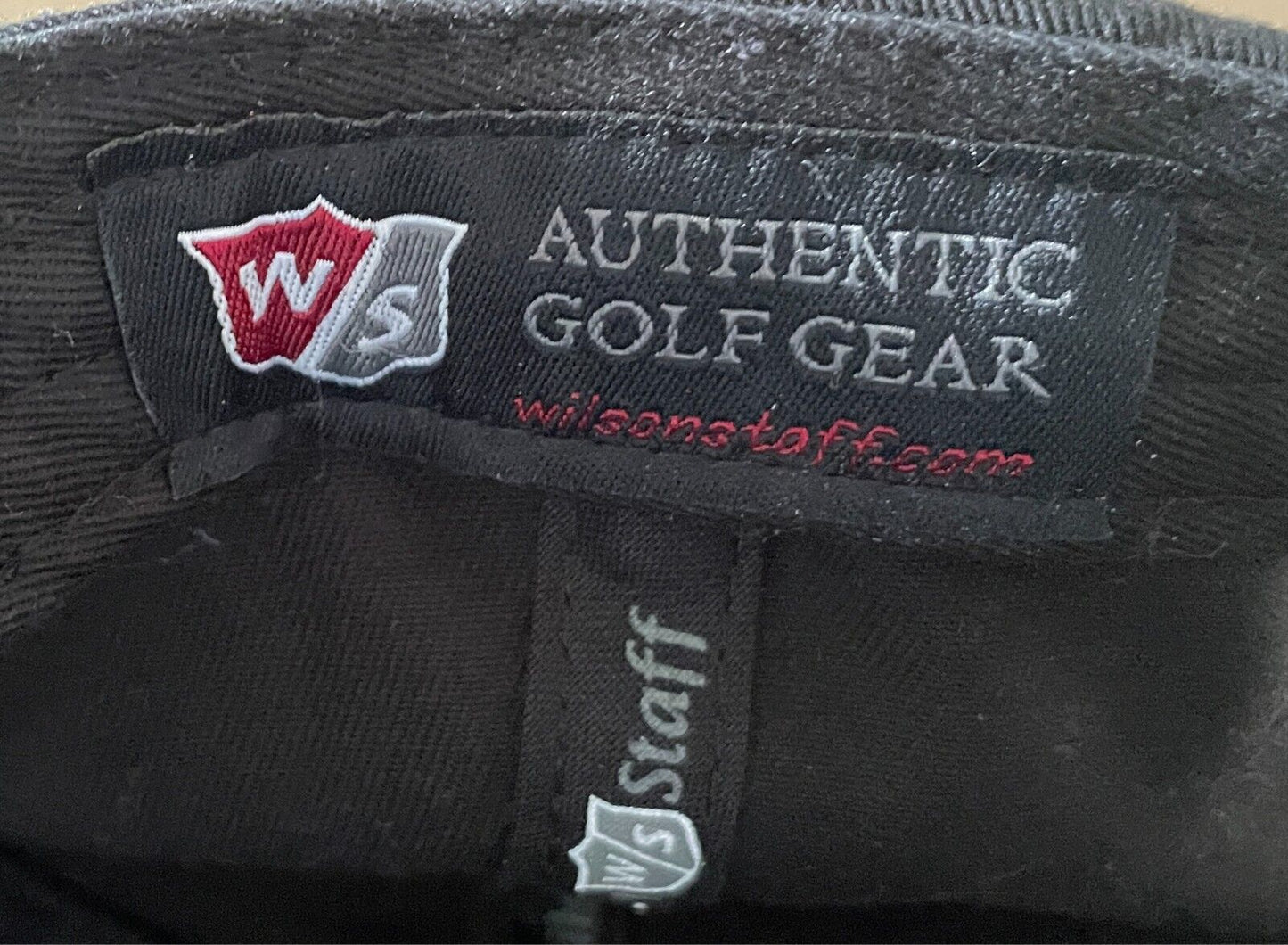 WILSON STAFF Black 6 Panel Cap Hat Logo's Adjustable 6 Panel Style Unisex OSFA