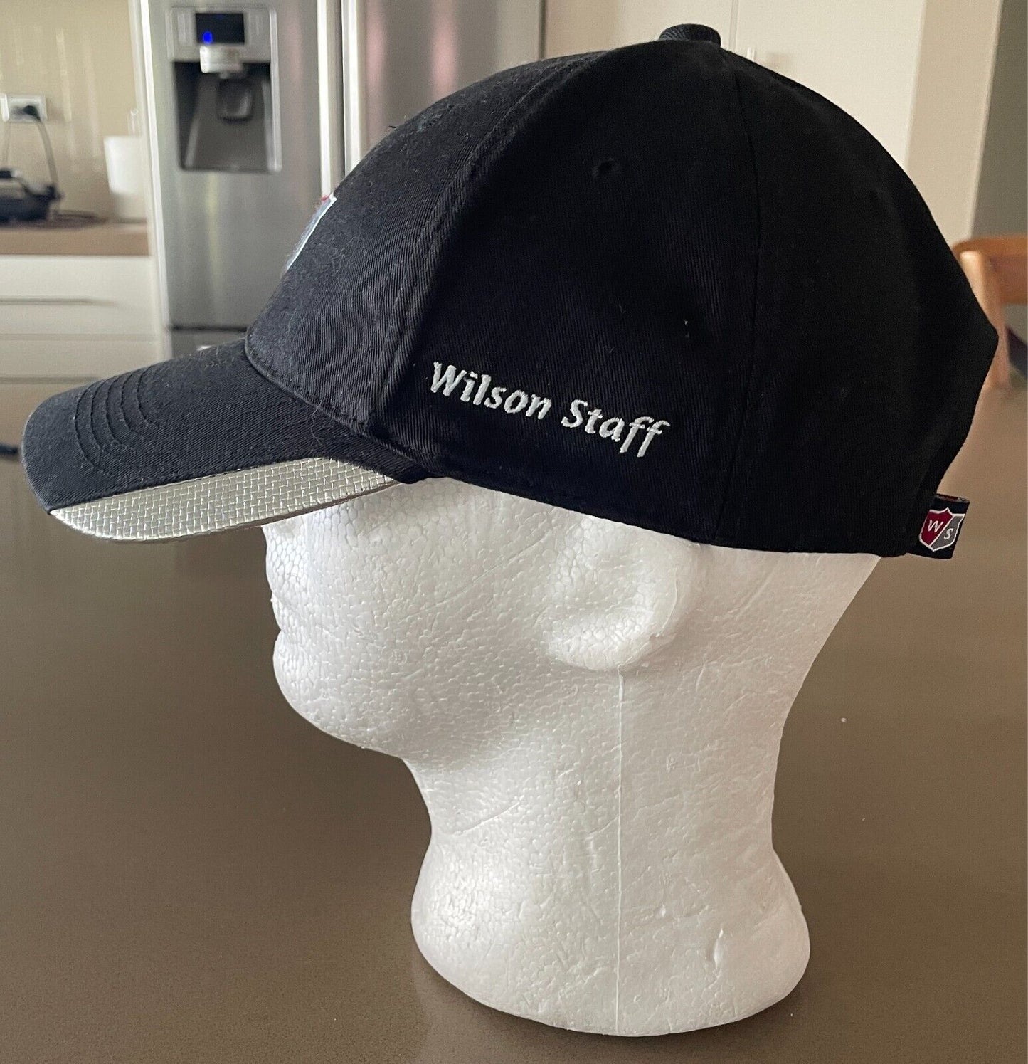 WILSON STAFF Black 6 Panel Cap Hat Logo's Adjustable 6 Panel Style Unisex OSFA