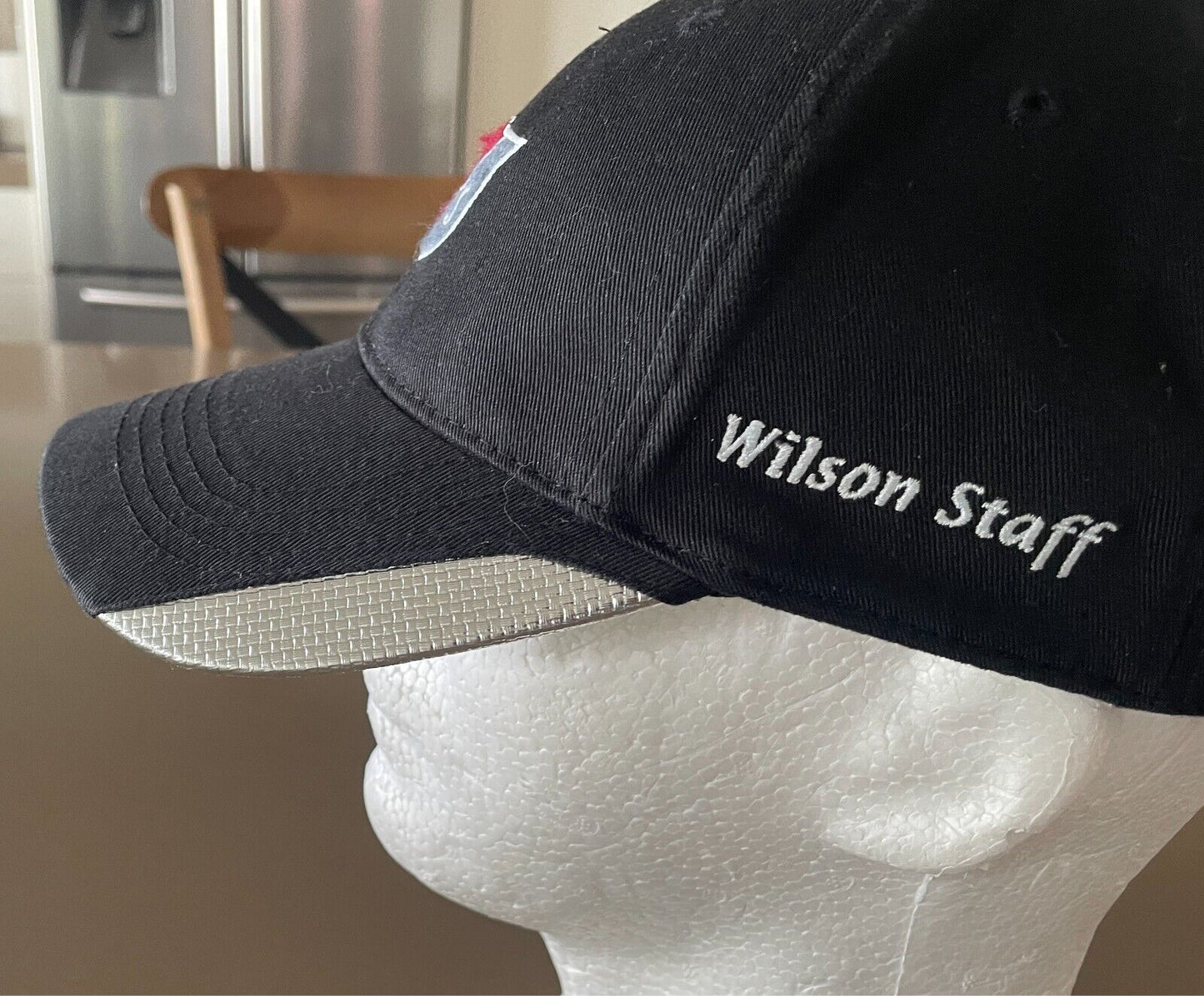WILSON STAFF Black 6 Panel Cap Hat Logo's Adjustable 6 Panel Style Unisex OSFA