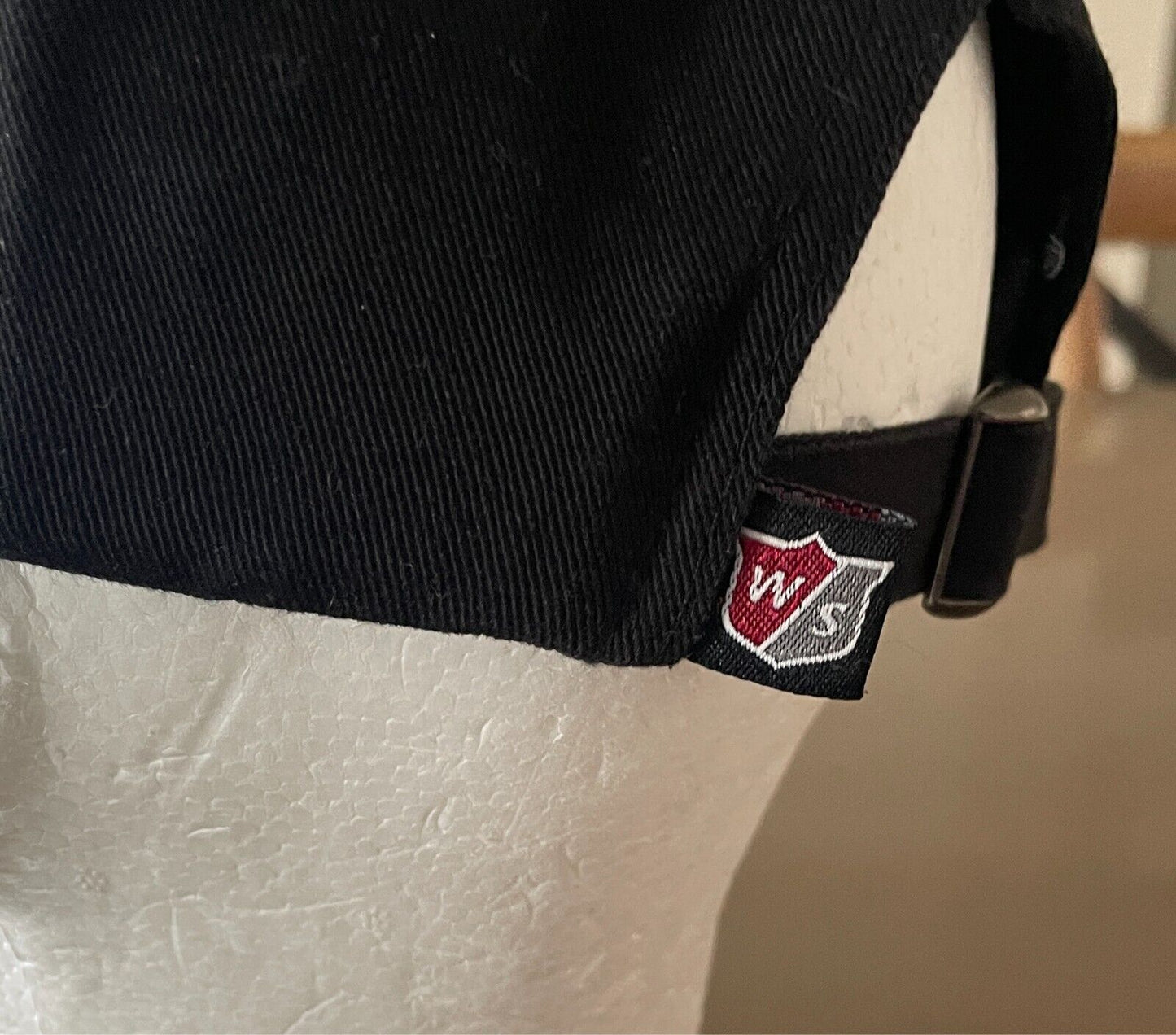 WILSON STAFF Black 6 Panel Cap Hat Logo's Adjustable 6 Panel Style Unisex OSFA