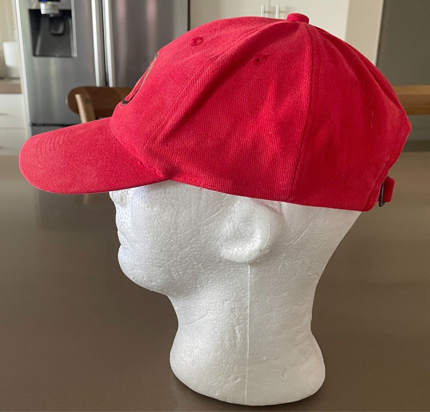 Fan Cap SOUTH SYDNEY RABBITOHS Red Hat Embroidered Logo 6 Panel Adjustable OSFA