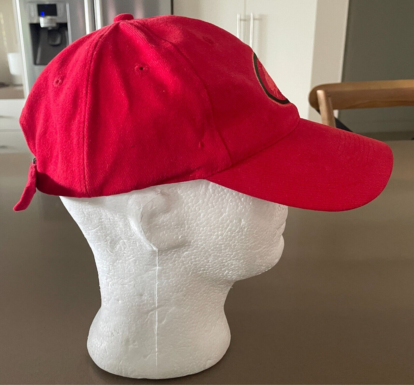 Fan Cap SOUTH SYDNEY RABBITOHS Red Hat Embroidered Logo 6 Panel Adjustable OSFA