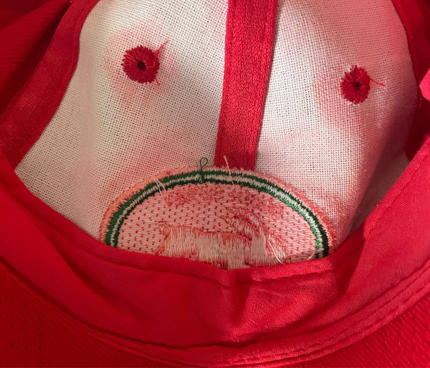 Fan Cap SOUTH SYDNEY RABBITOHS Red Hat Embroidered Logo 6 Panel Adjustable OSFA