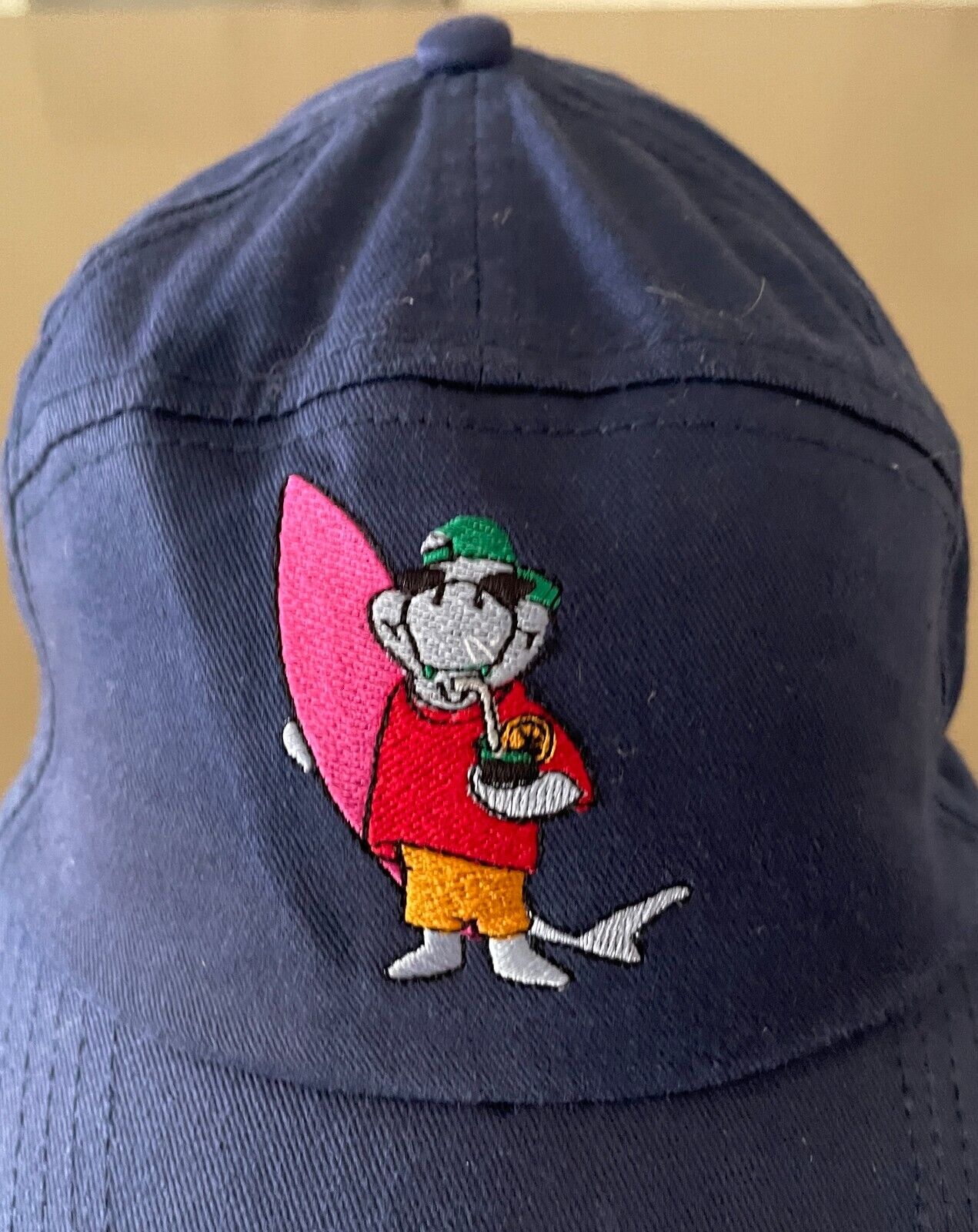 Shark and Surf Board Navy Blue Snap Back Cap with Embroidered  Novelty Size 56cm