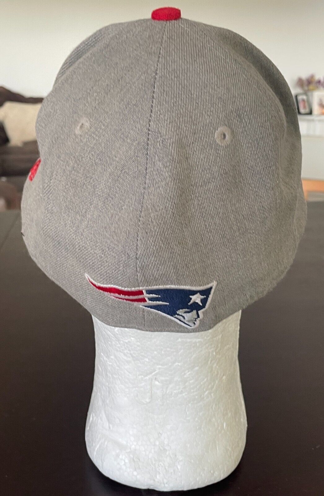 Fan Cap NEW ENGLAND PATRIOTS NFL Grey & Red 59FIFTY Fitted Cap Size 7 3/8/58.7cm