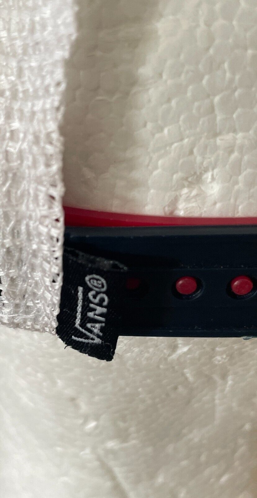 VANS "OFF THE WALL" Snapback Cap Blue White Red Trim Mesh Back Hat One Size