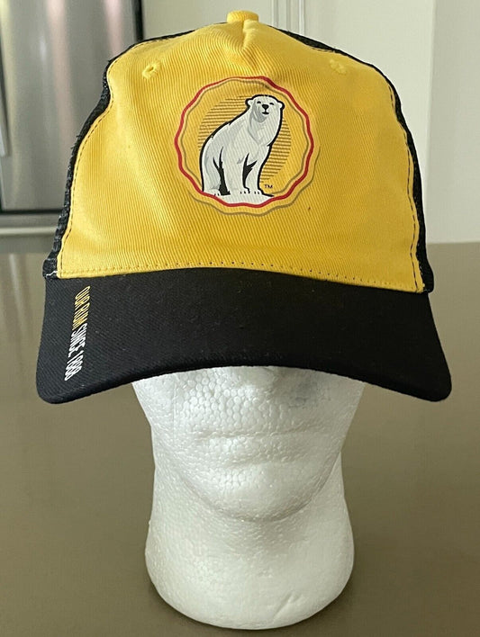 BUNDABERG RUM Snap Back Truckers Hat Yellow Black  Cap Mesh Back Bundy Bear Rum