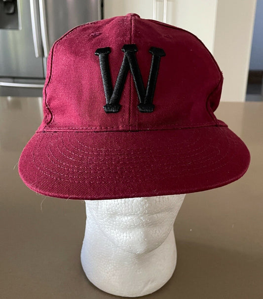WESC "W" Maroon Snap Back Baseball Cap Hat GREECE One Size