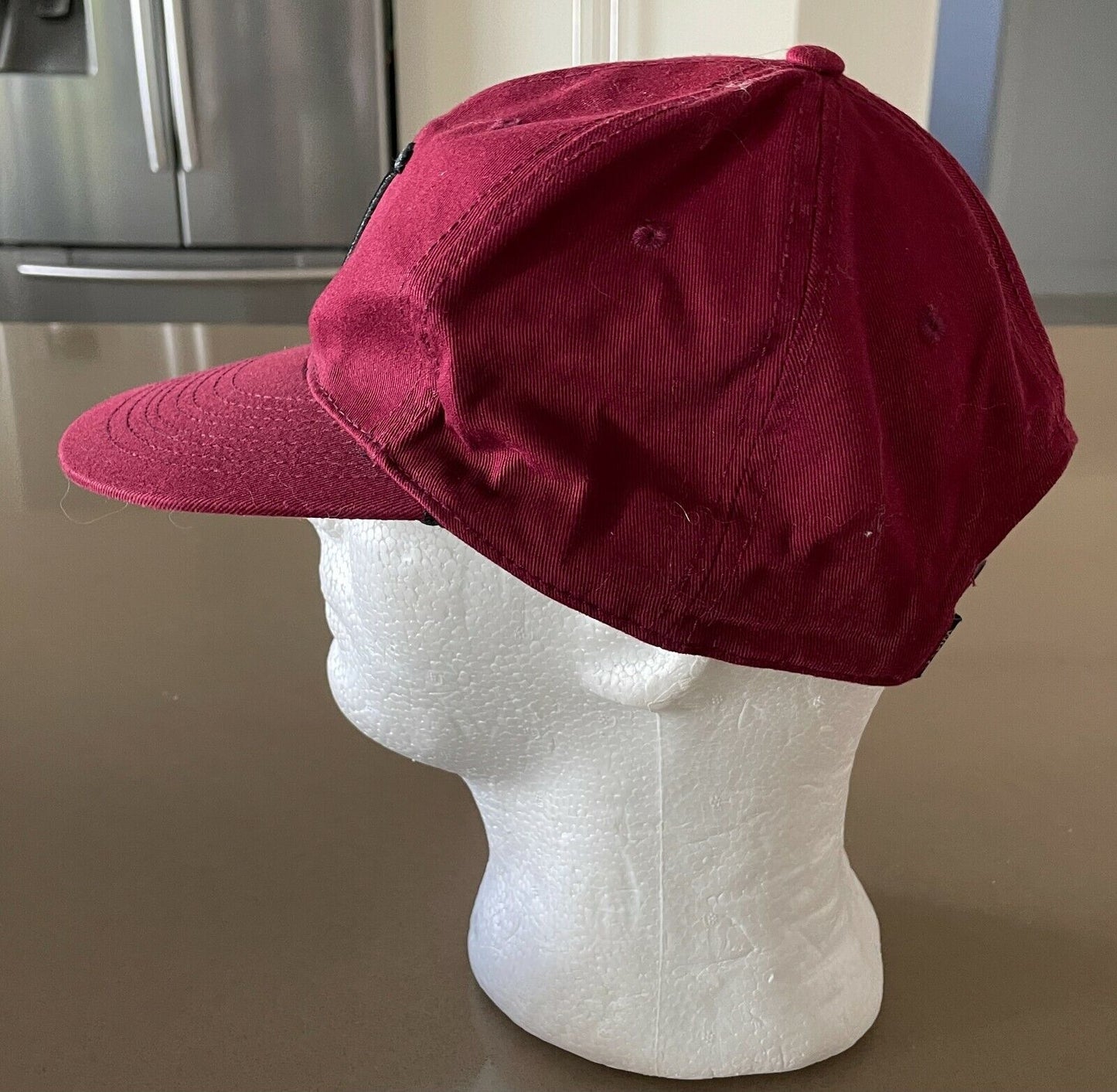 WESC "W" Maroon Snap Back Baseball Cap Hat GREECE One Size
