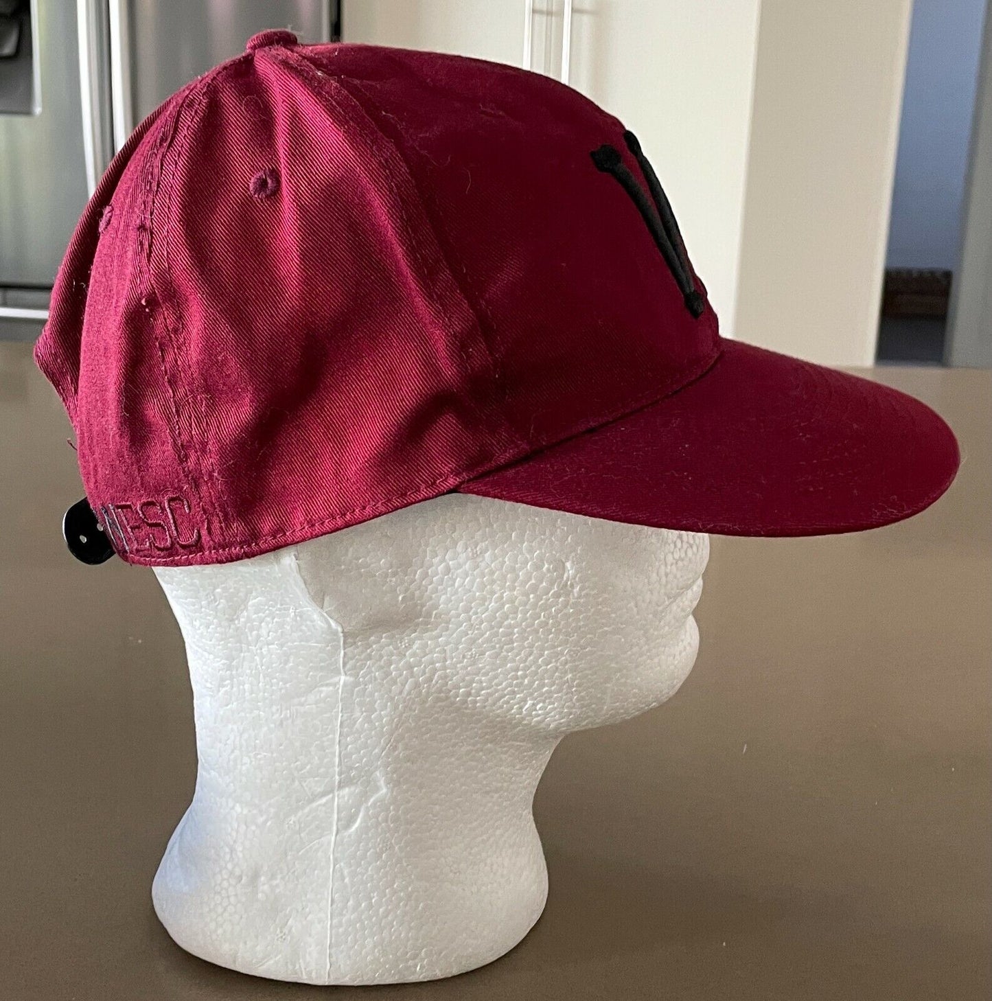 WESC "W" Maroon Snap Back Baseball Cap Hat GREECE One Size