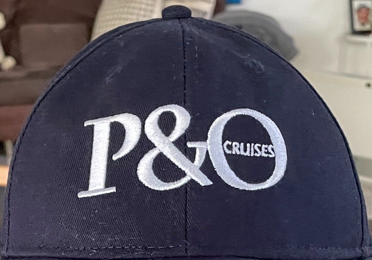 P&O Cruises Cap Hat Curved Bill Navy & White Logo Unisex One Size Cotton NEW